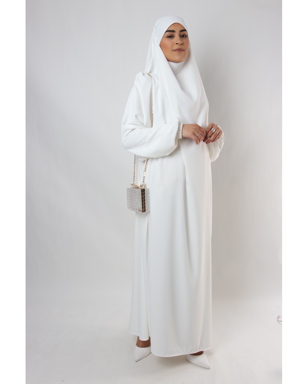 Jilbab one piece white