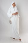 Jilbab une pièce blanc