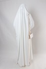 Jilbab une pièce blanc