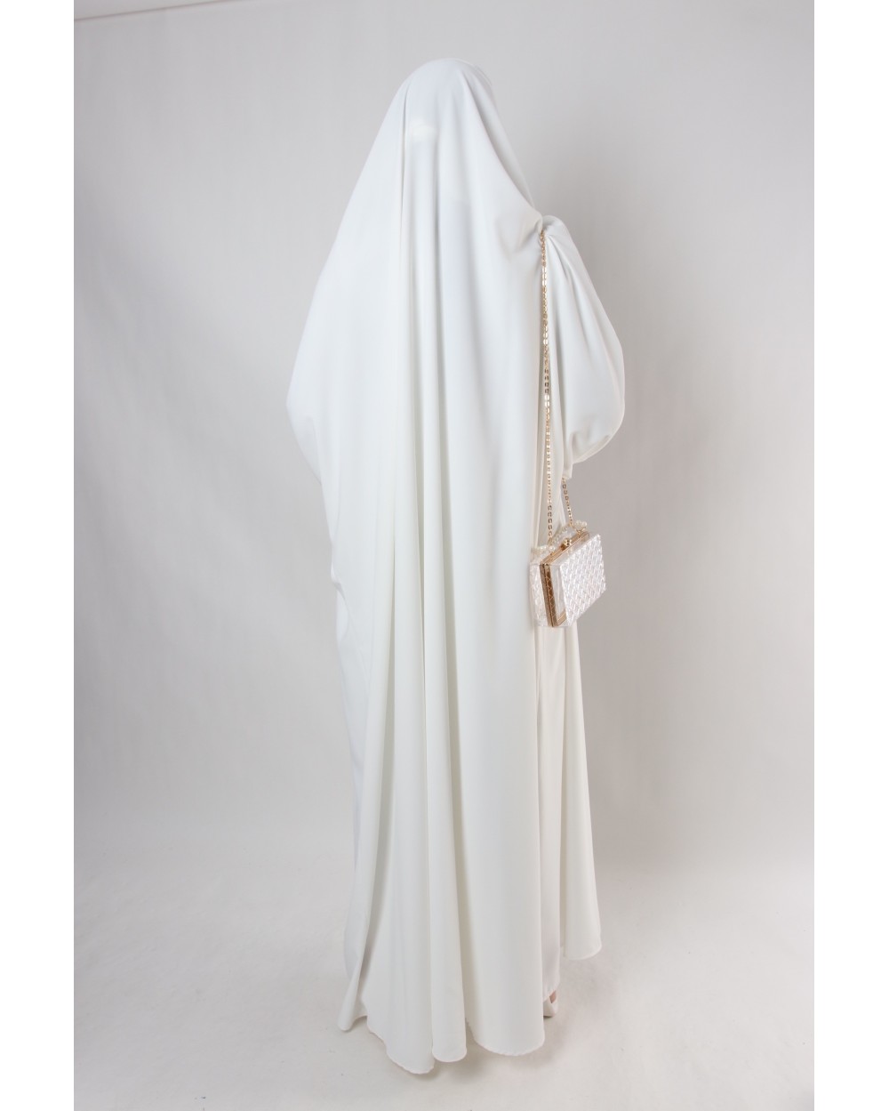 Jilbab une pièce blanc