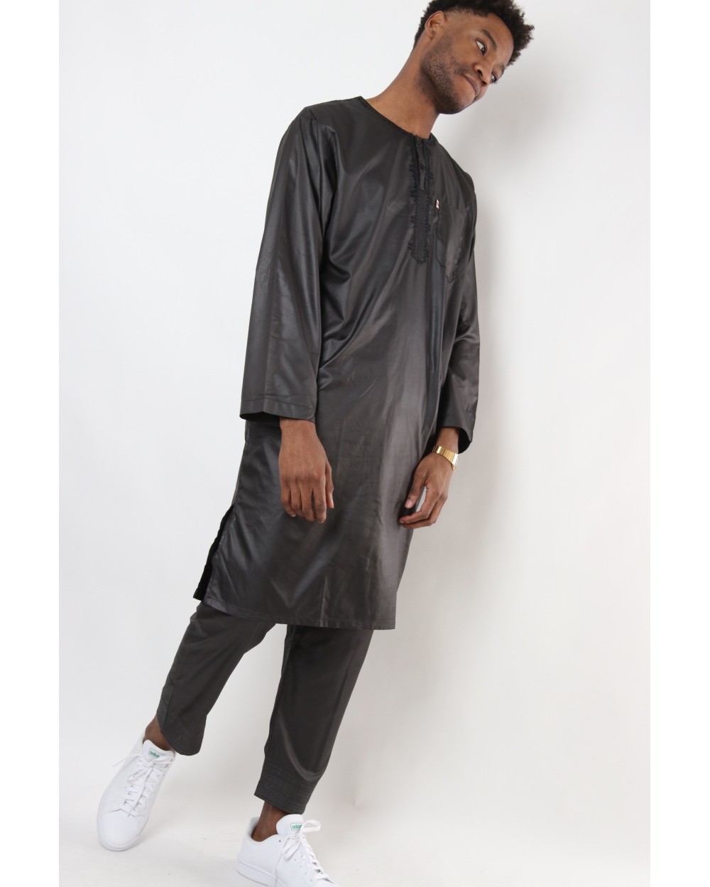 AFAQ Long Sleeve Satin Pakistani Set