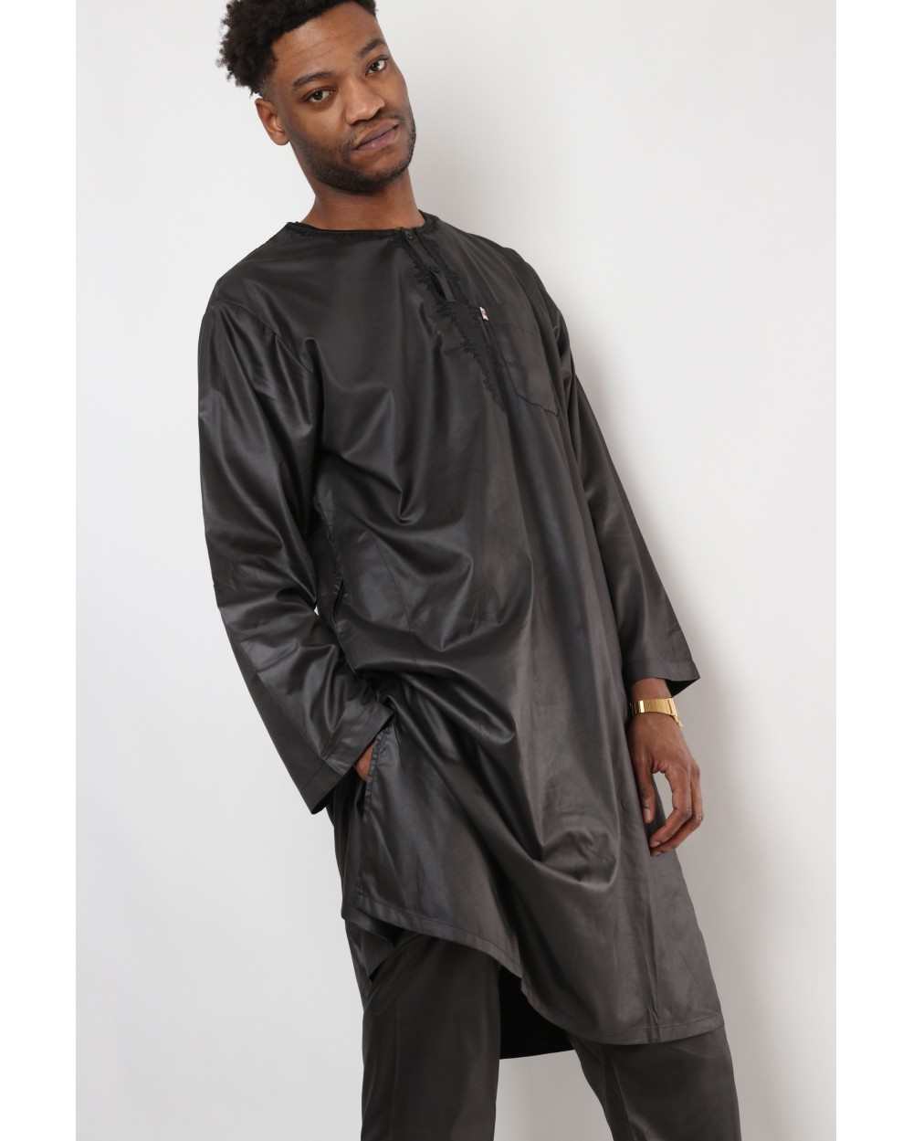 AFAQ Long Sleeve Satin Pakistani Set