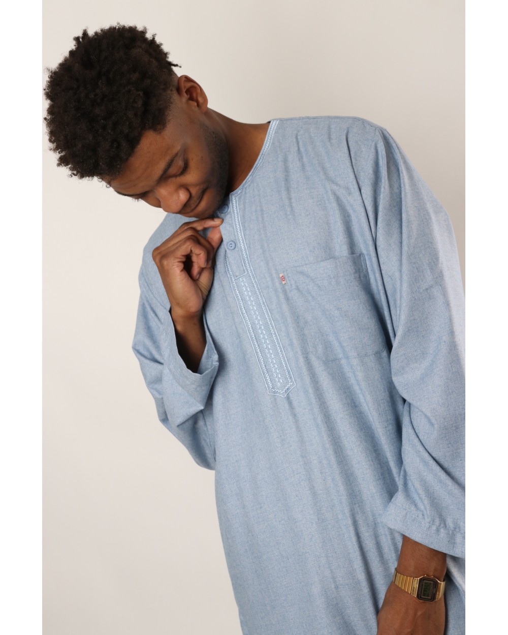 Qamis AFAQ coton manche longue