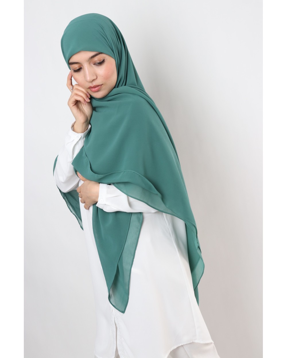 Hijab mousseline carré Nissa 150cm