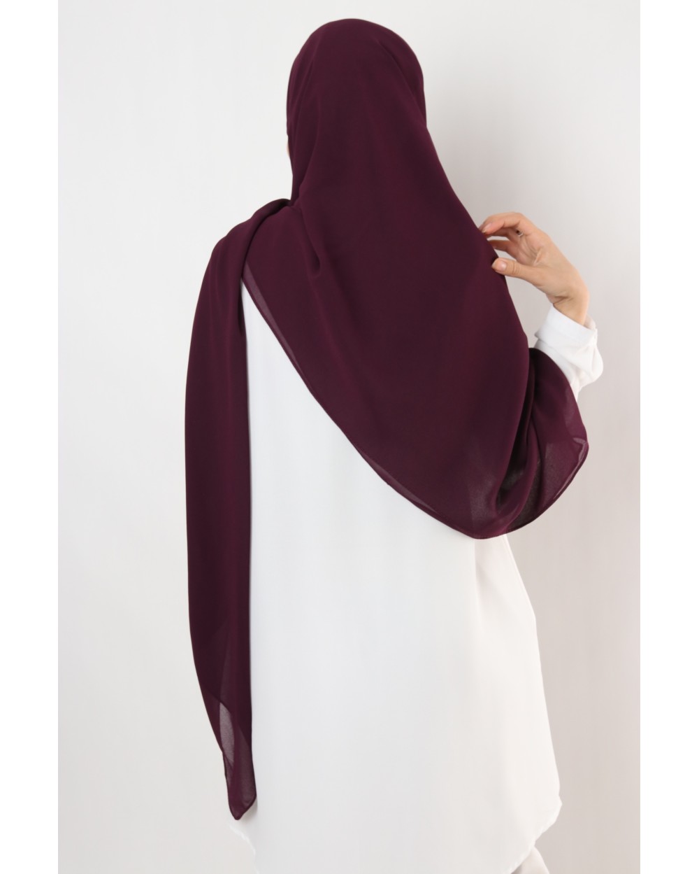 Hijab mousseline carré Nissa 150cm