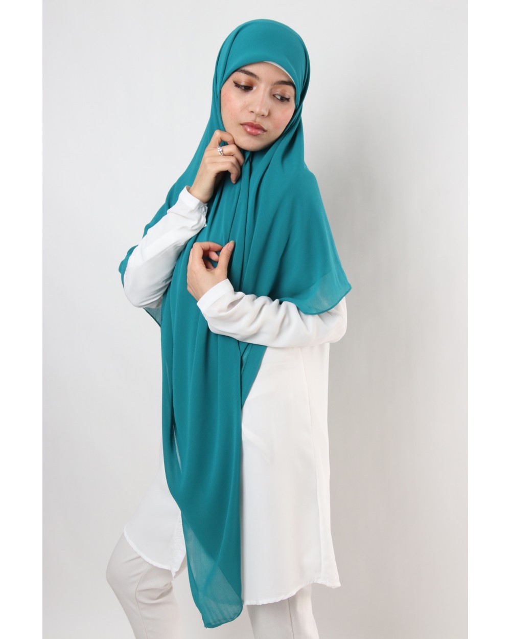 Hijab mousseline carré Nissa 150cm