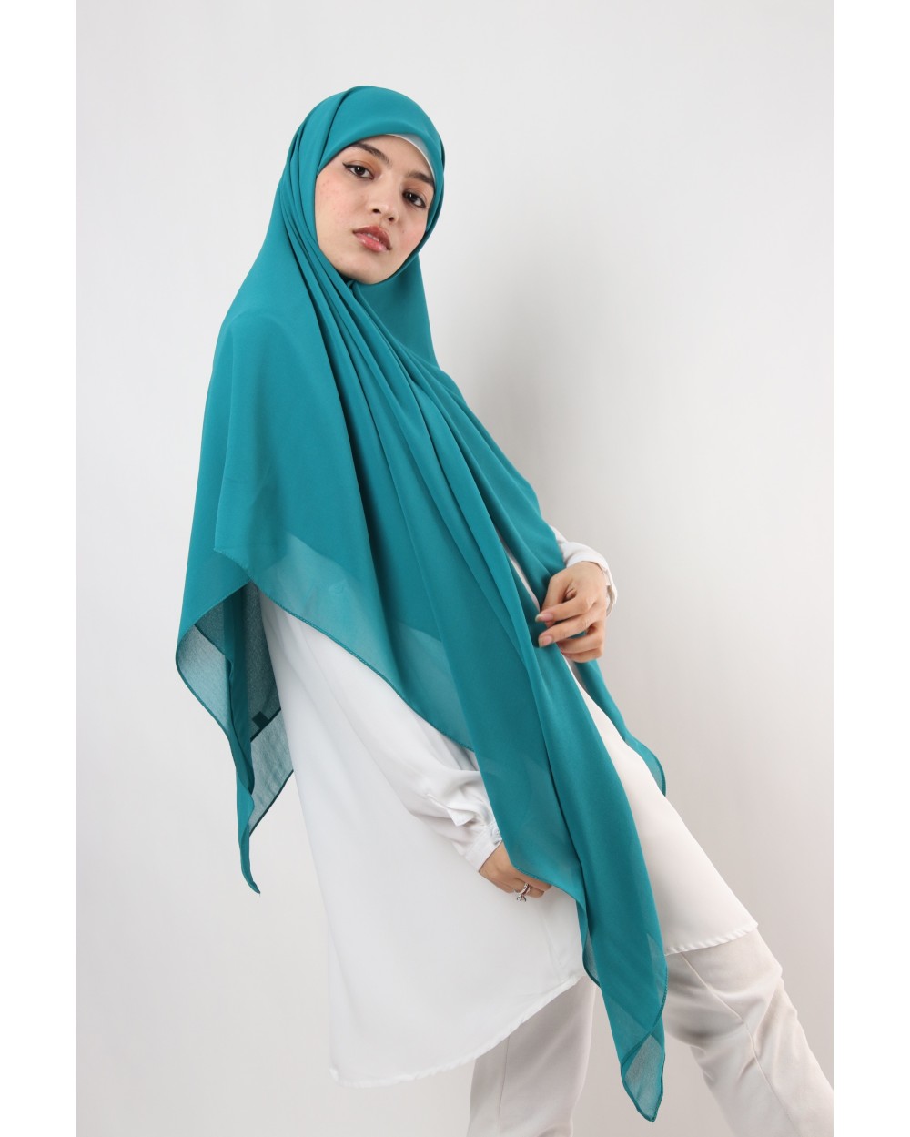 Hijab mousseline carré Nissa 150cm