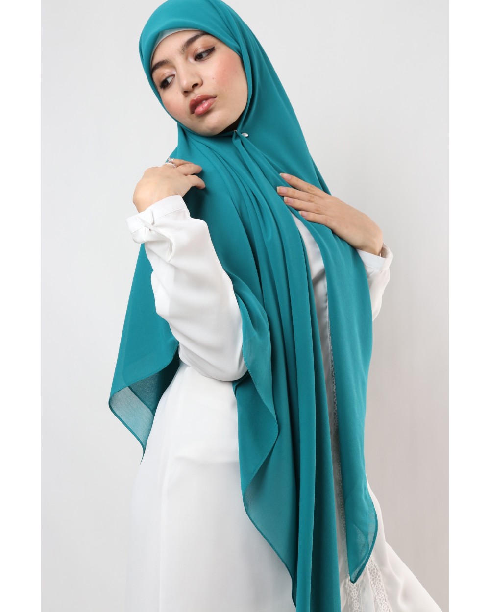 Hijab mousseline carré Nissa 150cm