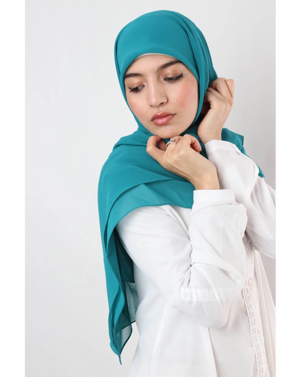 Hijab mousseline carré Nissa 150cm