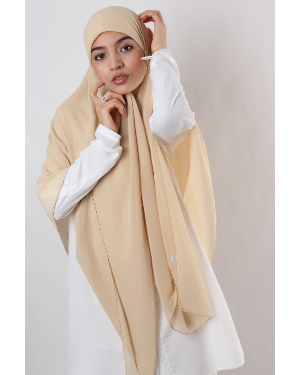Hijab mousseline carré Nissa 150cm