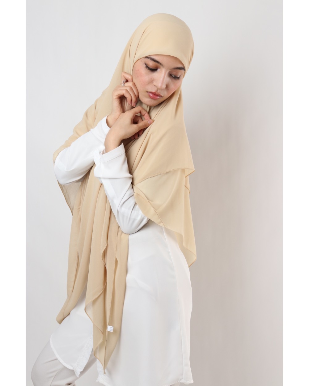 Hijab mousseline carré Nissa 150cm