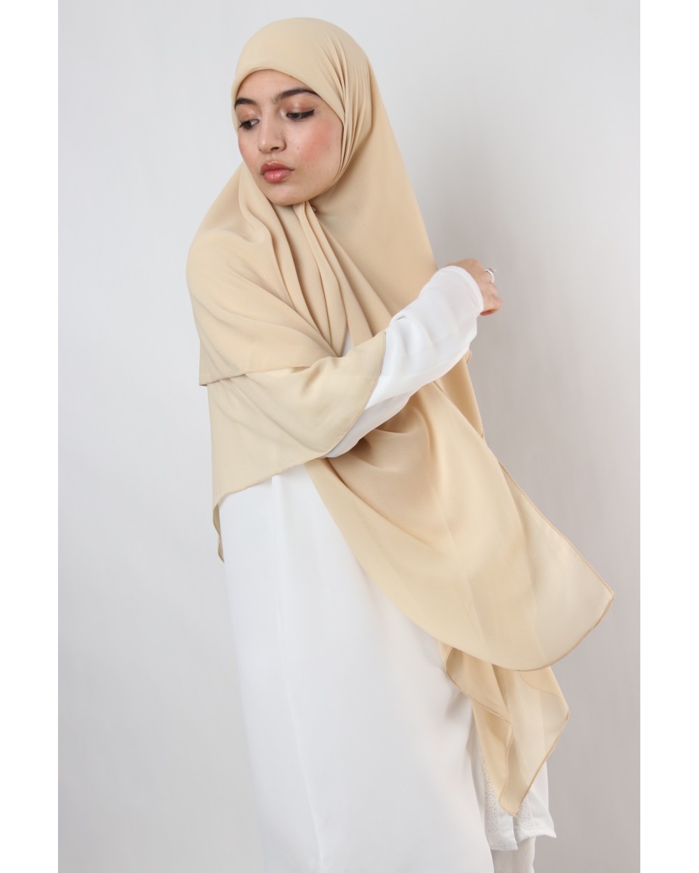 Hijab mousseline carré Nissa 150cm