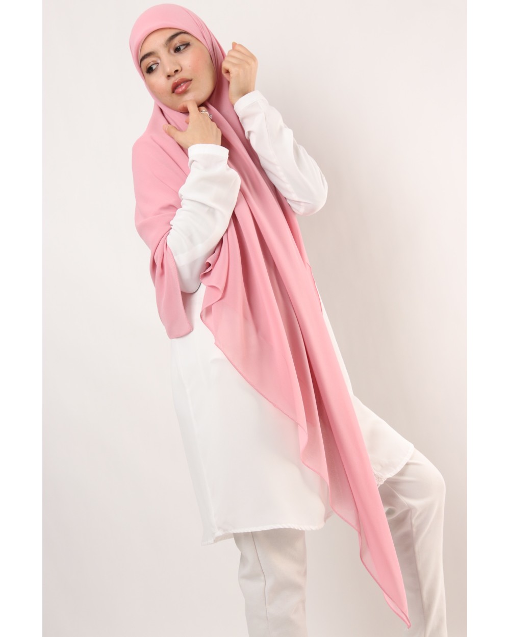 Hijab mousseline carré Nissa 150cm