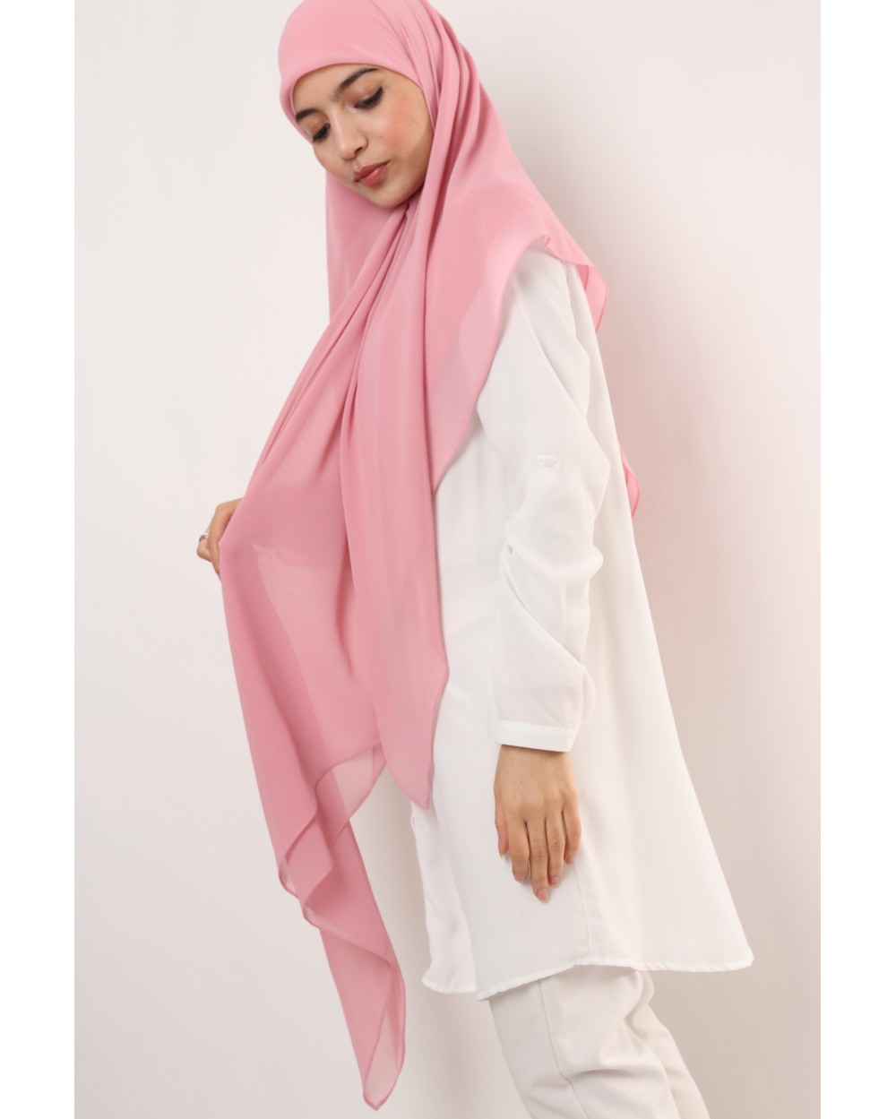 Hijab mousseline carré Nissa 150cm