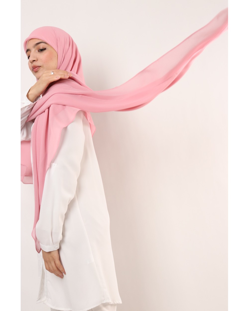 Hijab mousseline carré Nissa 150cm