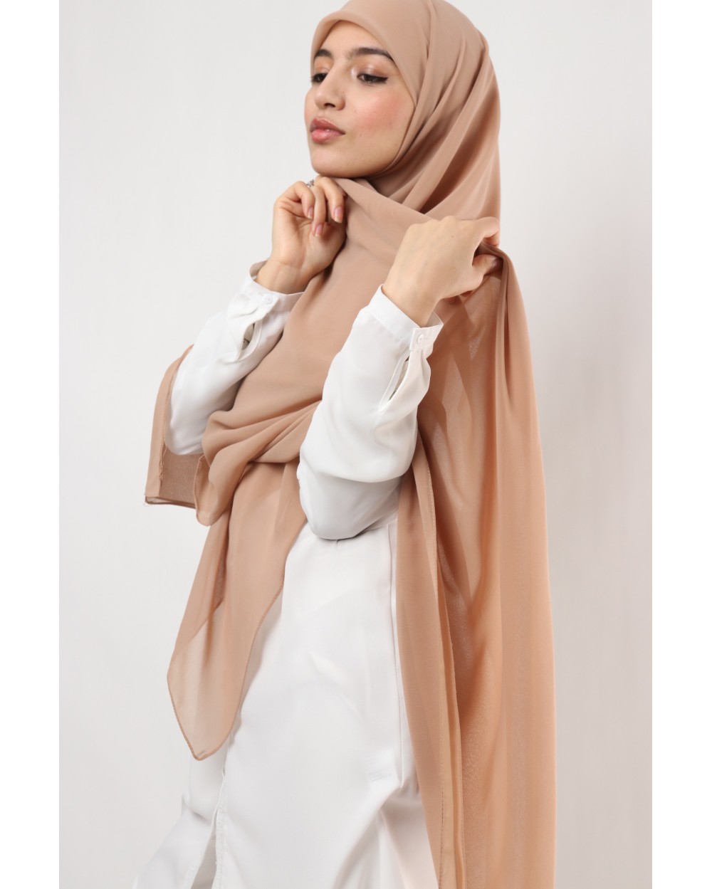 Hijab mousseline carré Nissa 150cm