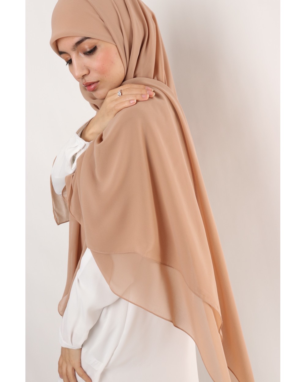 Hijab mousseline carré Nissa 150cm