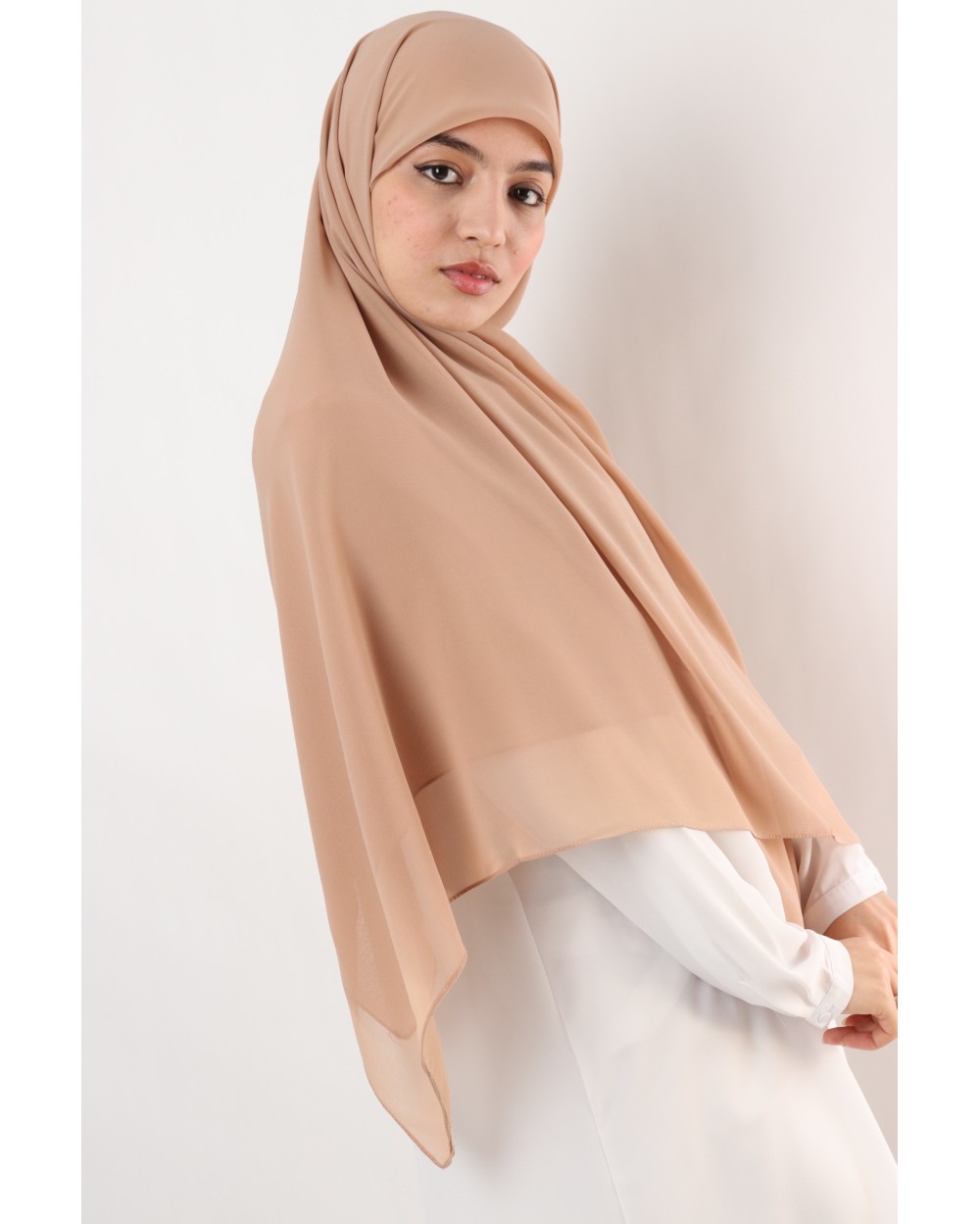Hijab mousseline carré Nissa 150cm