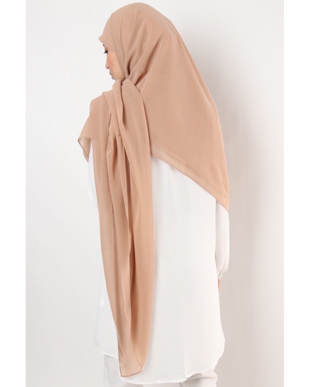 Hijab mousseline carré Nissa 150cm