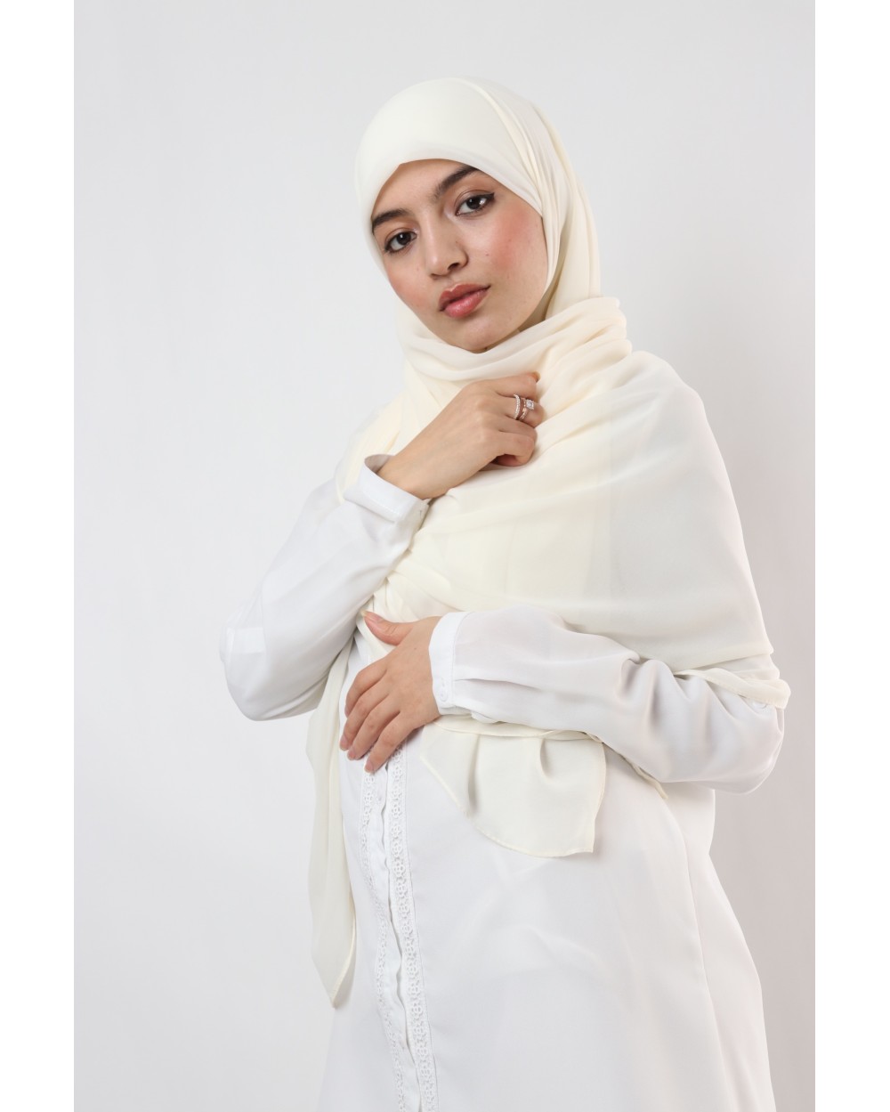 Hijab mousseline carré Nissa 150cm