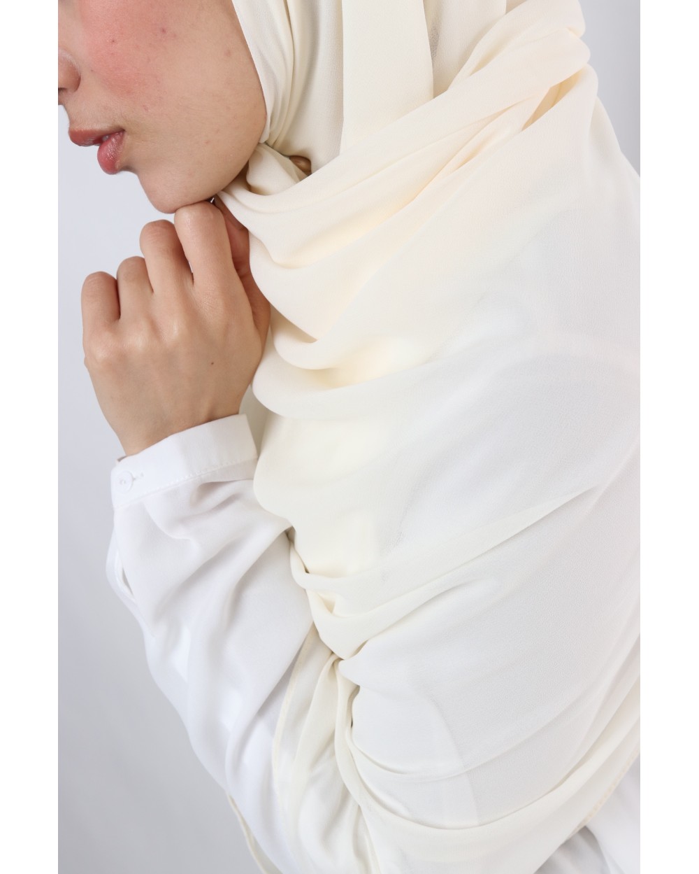 Hijab mousseline carré Nissa 150cm