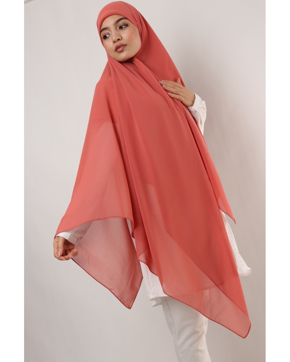 Hijab mousseline carré Nissa 150cm