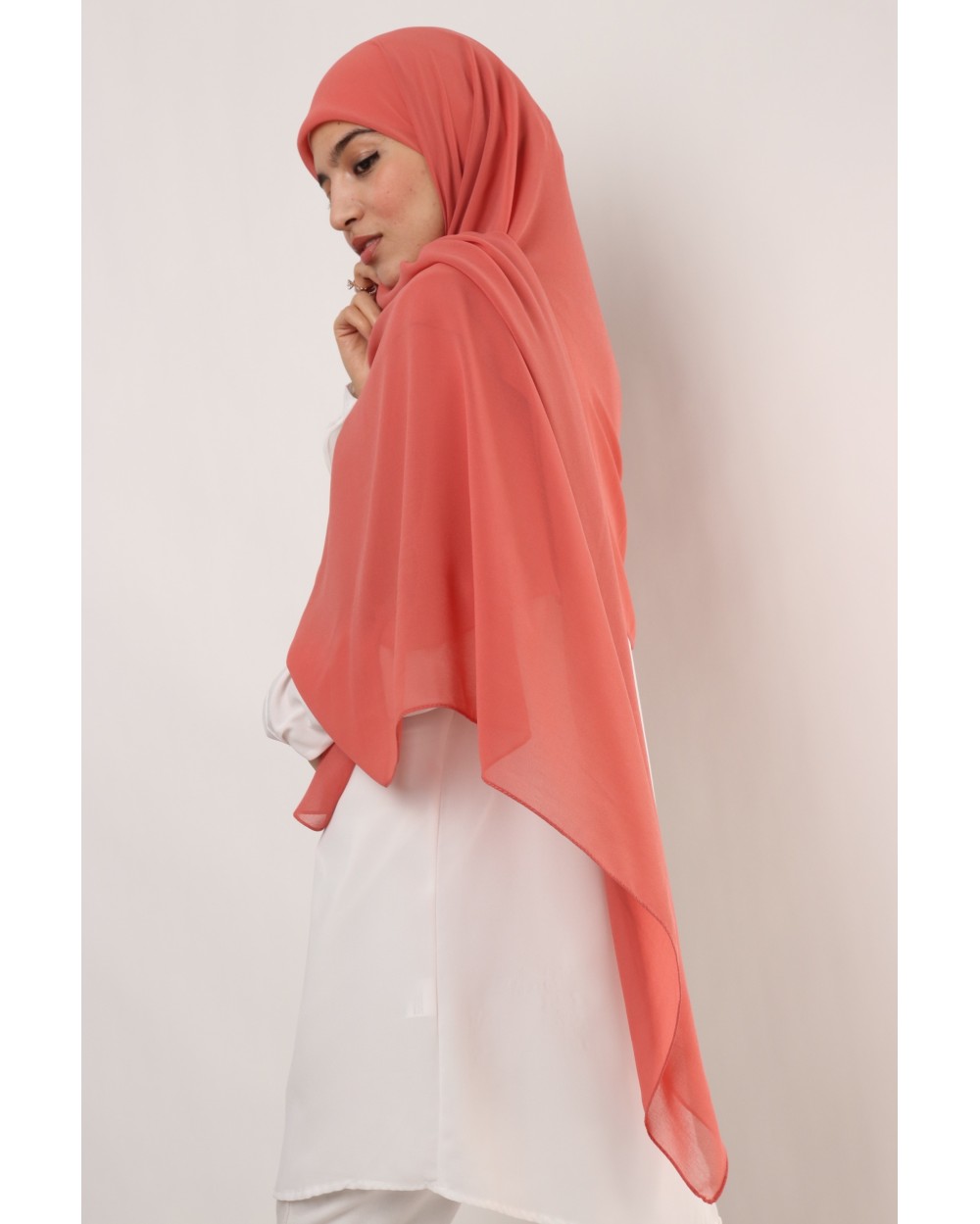 Hijab mousseline carré Nissa 150cm