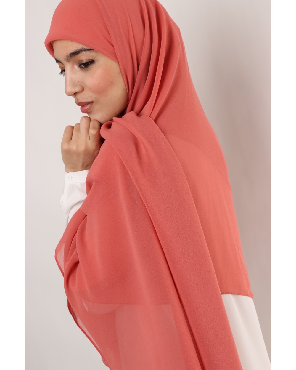 Nissa square chiffon hijab 150cm