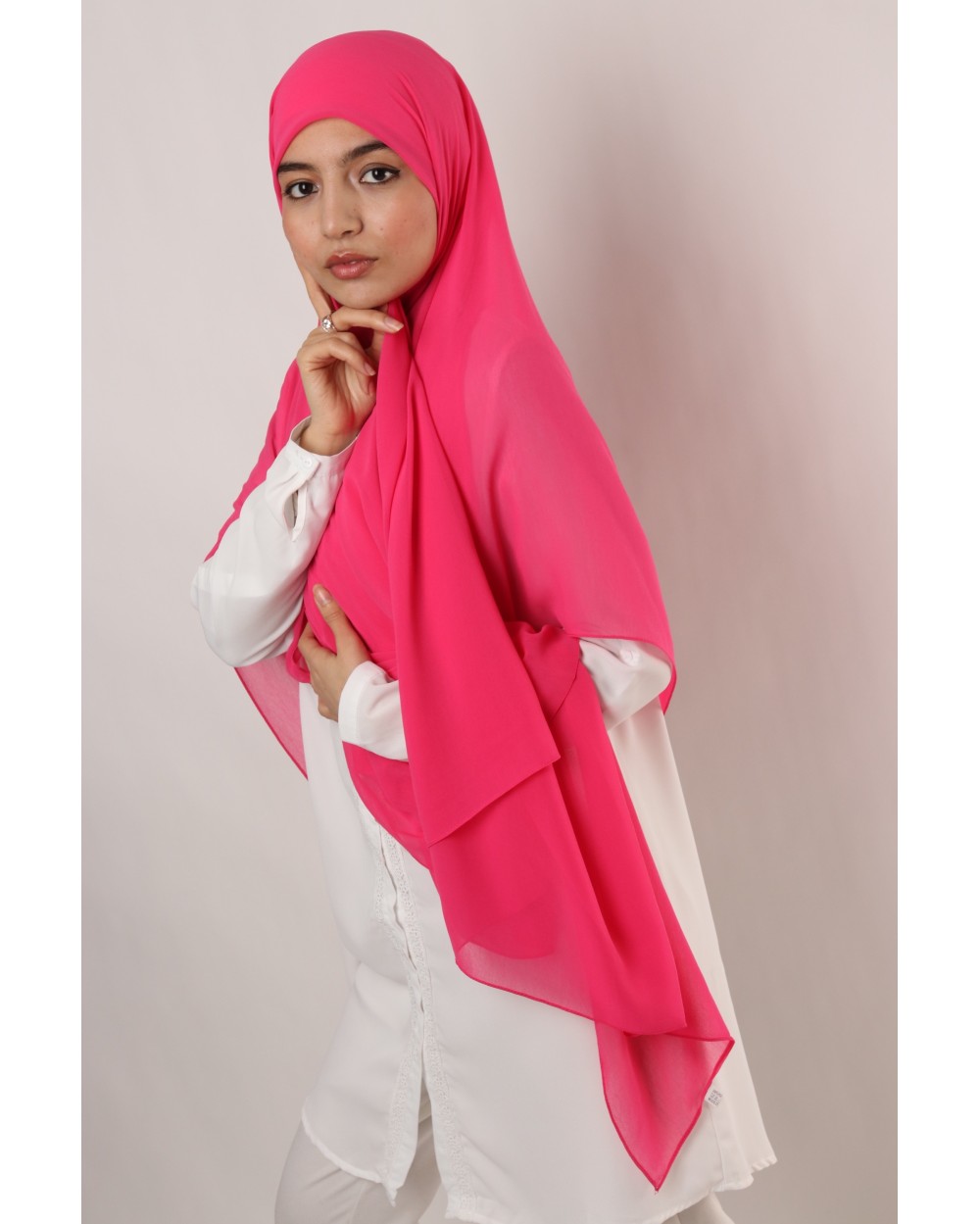 Hijab mousseline carré Nissa 150cm