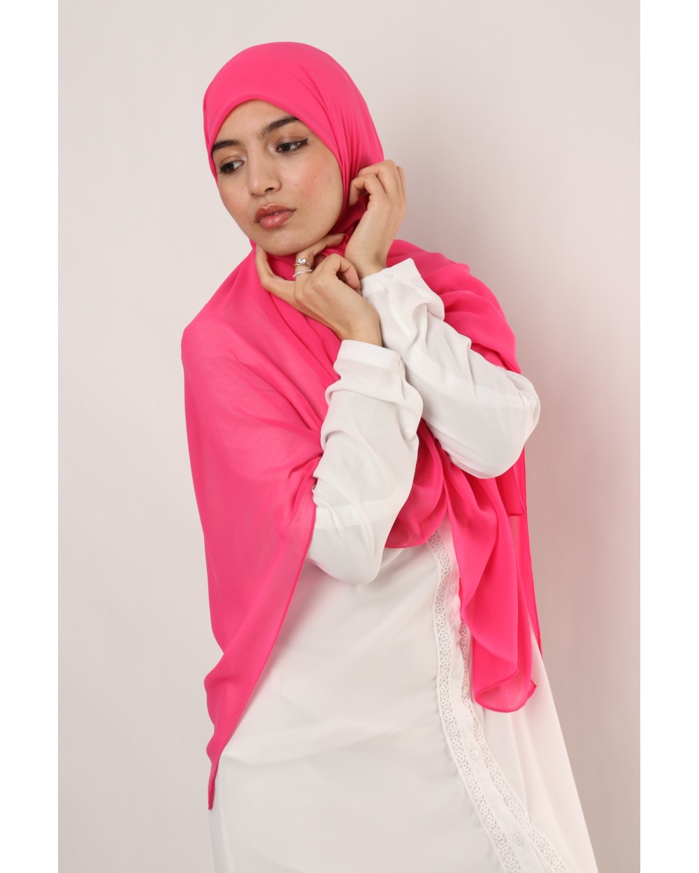 Hijab mousseline carré Nissa 150cm