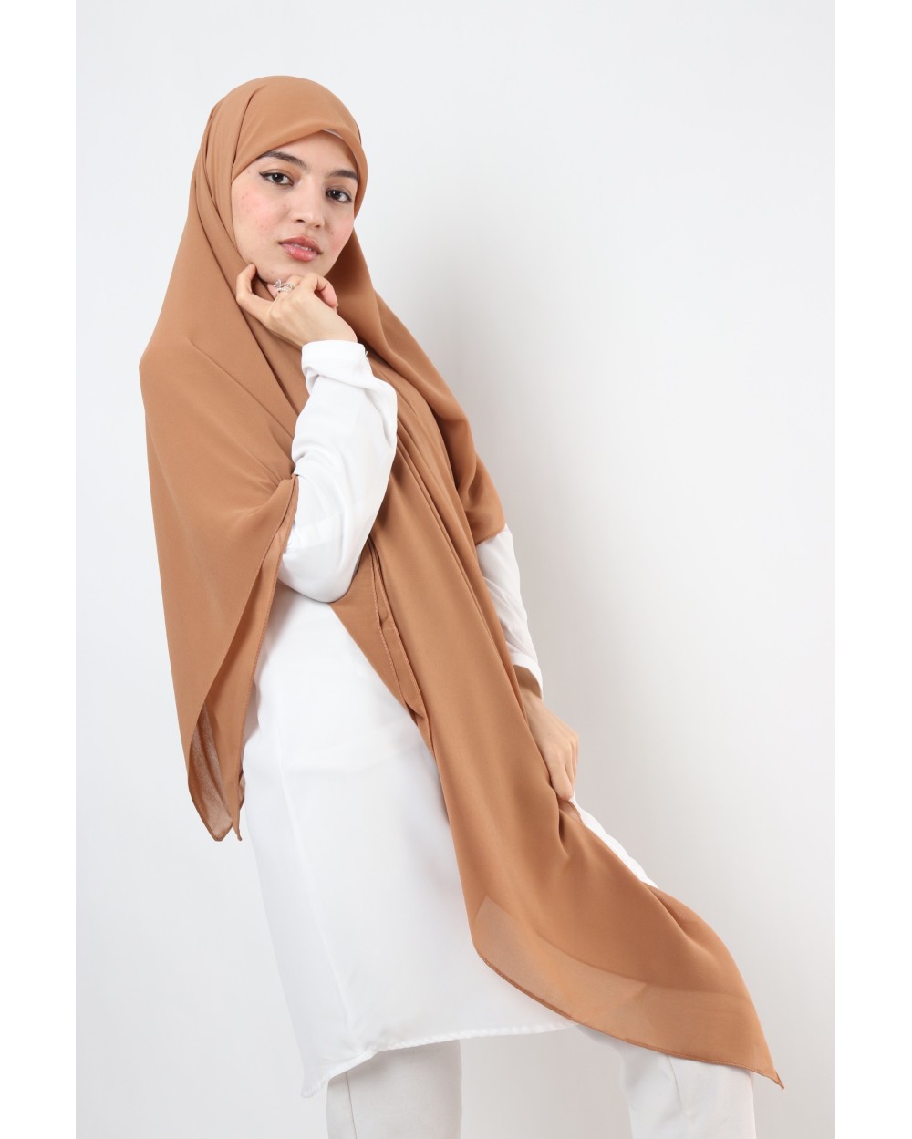 Hijab mousseline carré Nissa 150cm
