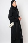 Jilbab jupe Al haya manchette lycra noir