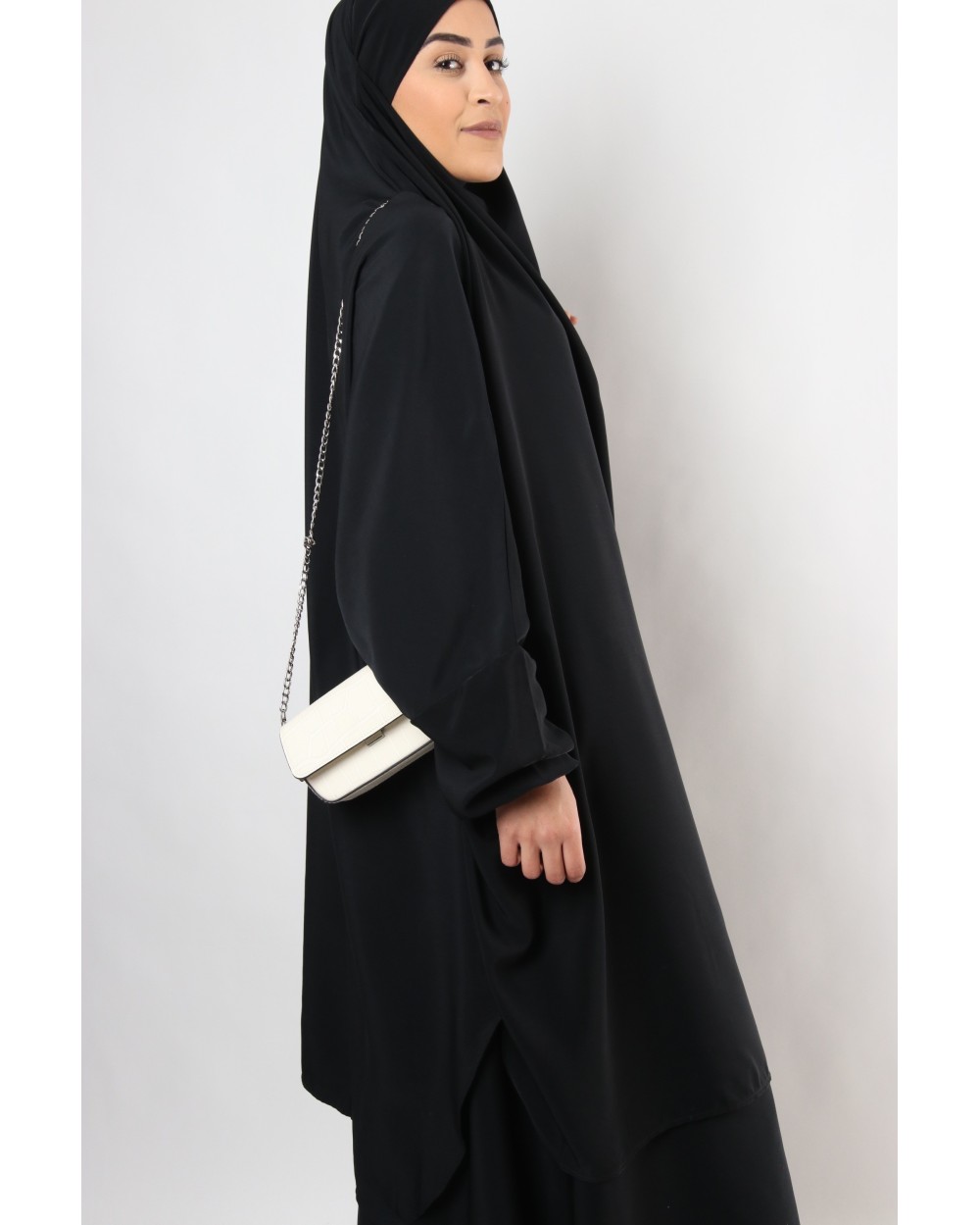 Jilbab jupe Al haya manchette lycra noir