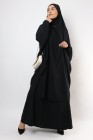 Jilbab jupe Al haya manchette lycra noir