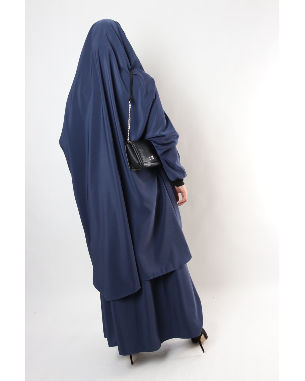 Jilbab jupe Al haya manchette lycra noir