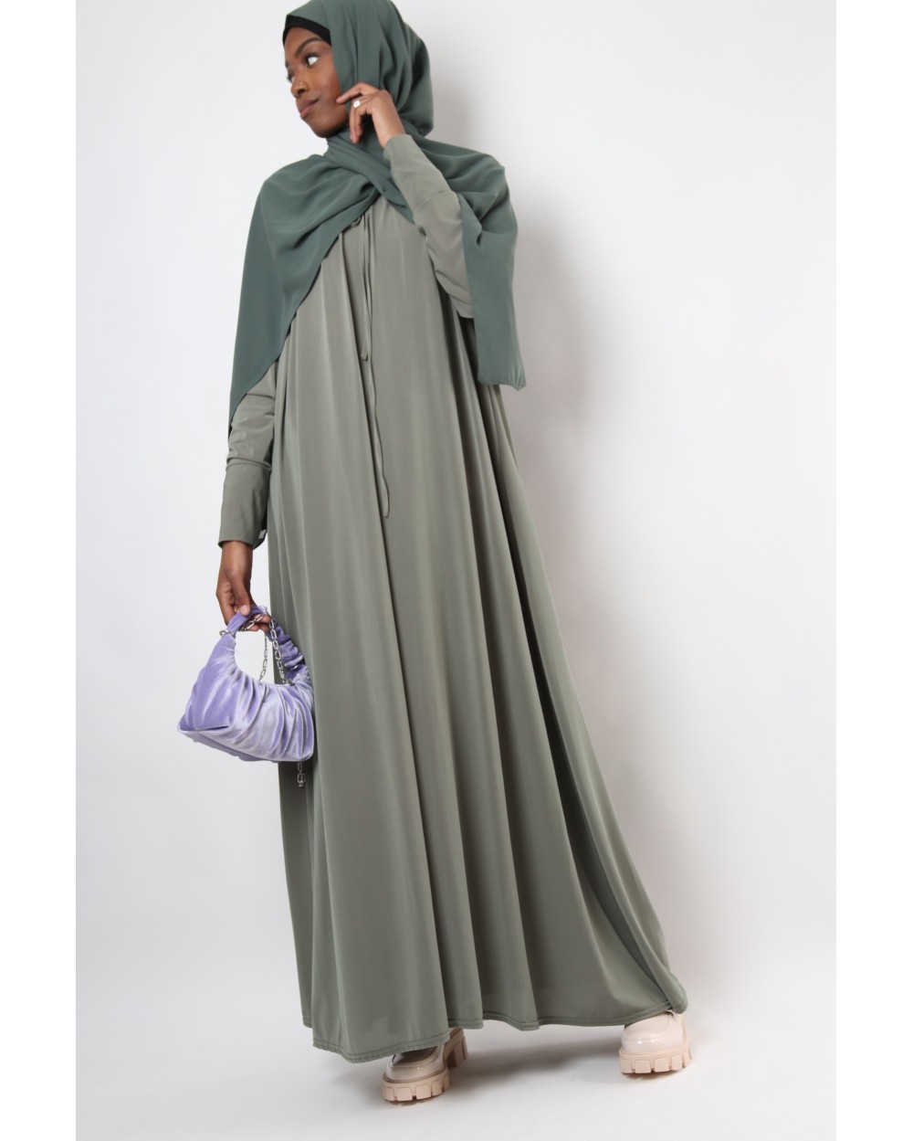 Robe longue jersey premium Chloe