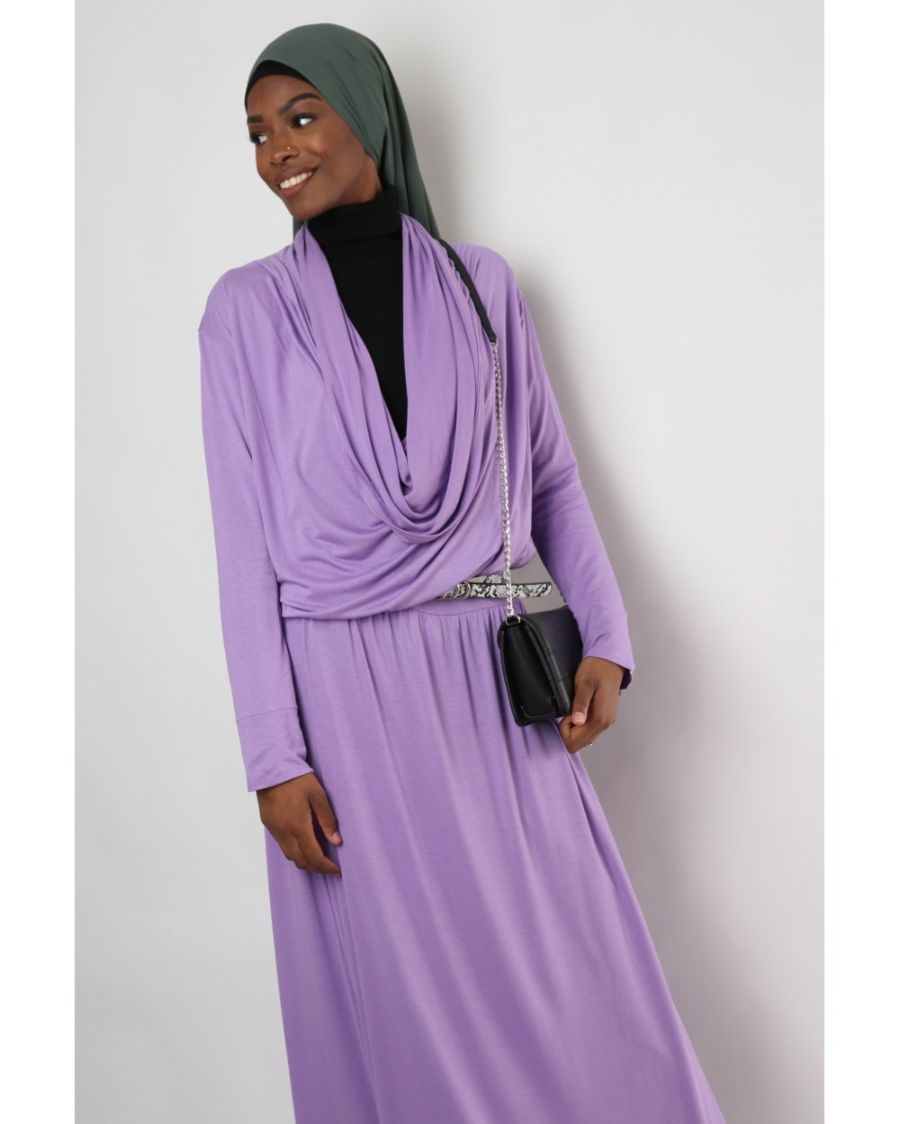 Dress Malaysia Hoddy Color Lilac Color ...