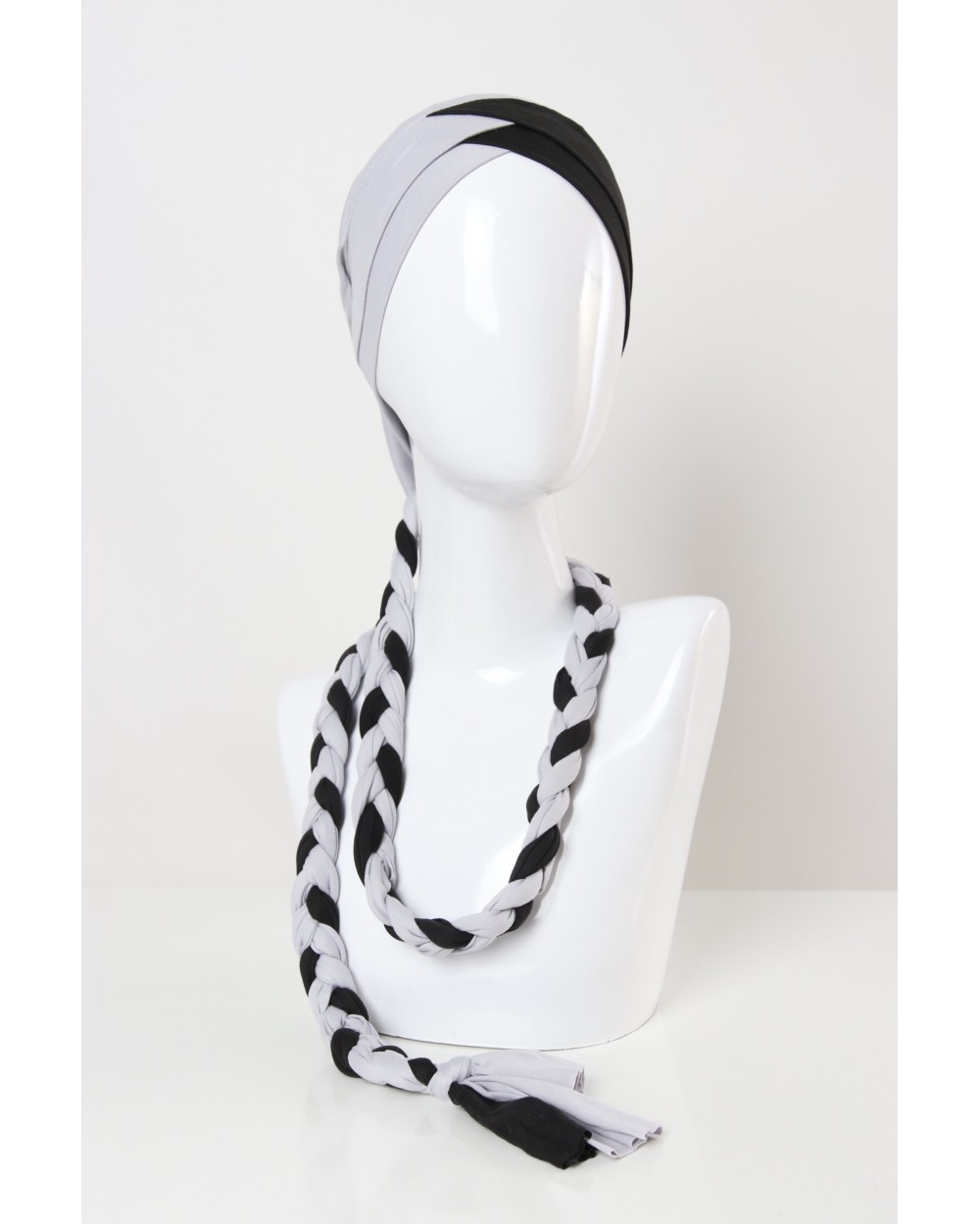 Turban à enfiler avec tresse