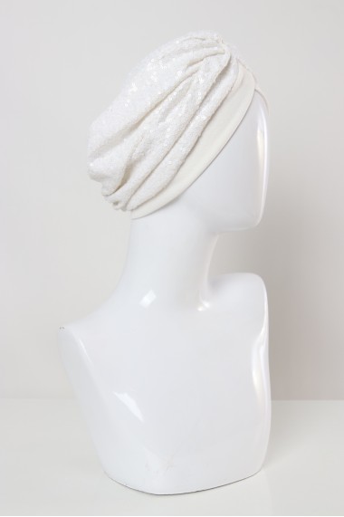 Sequin slip-on turban