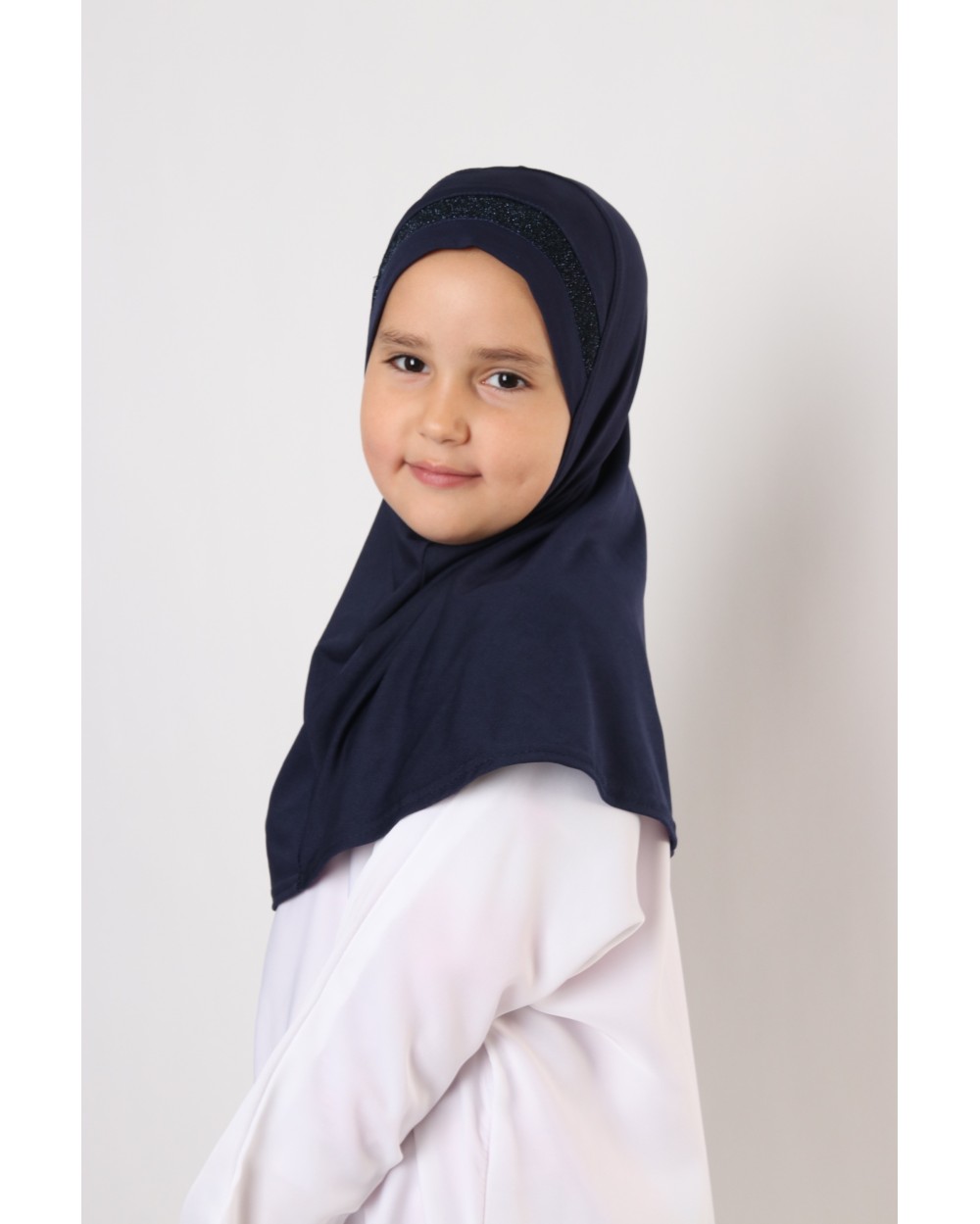 Hijab à enfiler pour fille paillettes