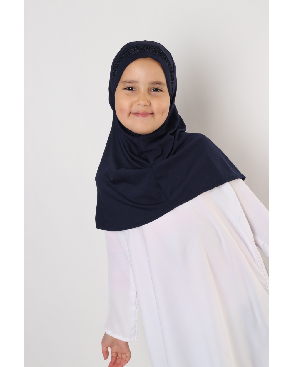 Hijab à enfiler pour fille paillettes