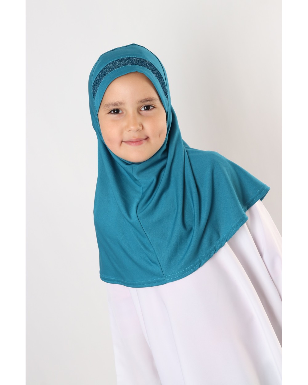 Hijab à enfiler pour fille paillettes