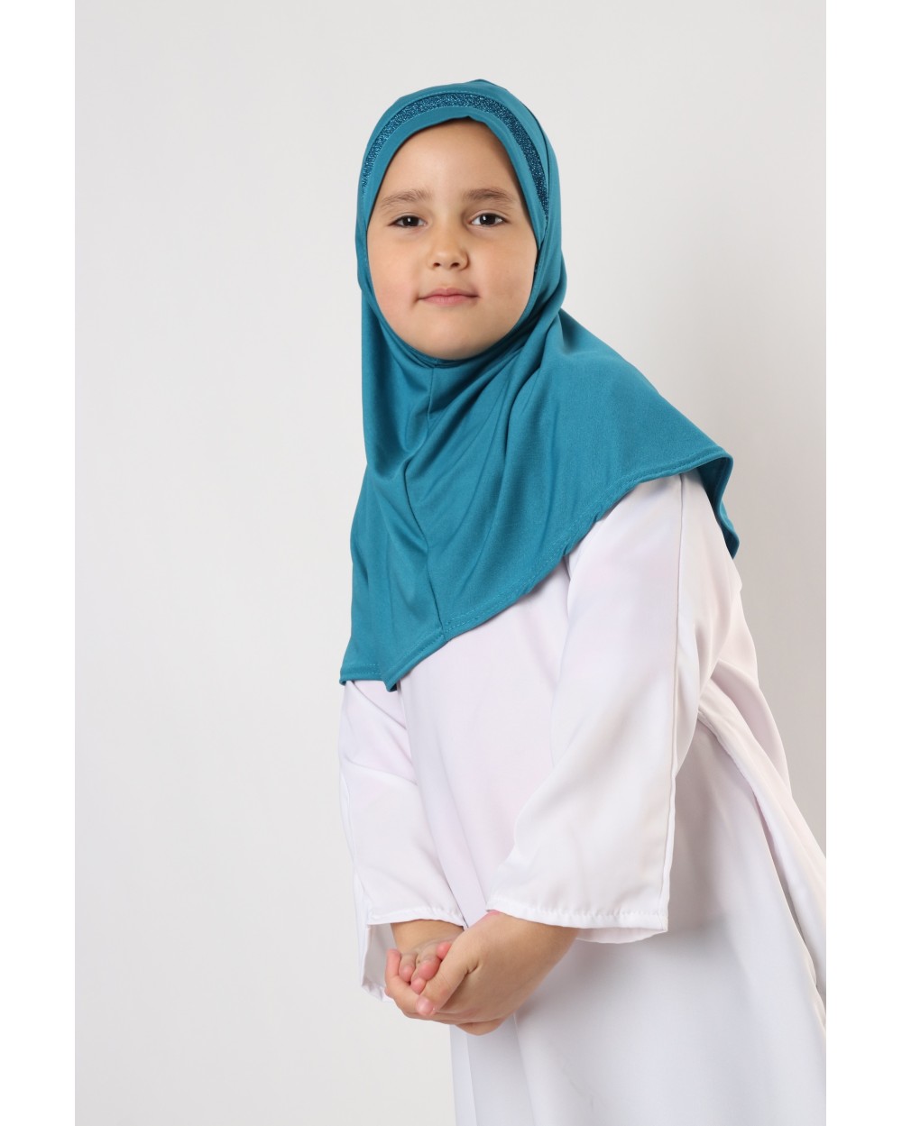 Hijab à enfiler pour fille paillettes