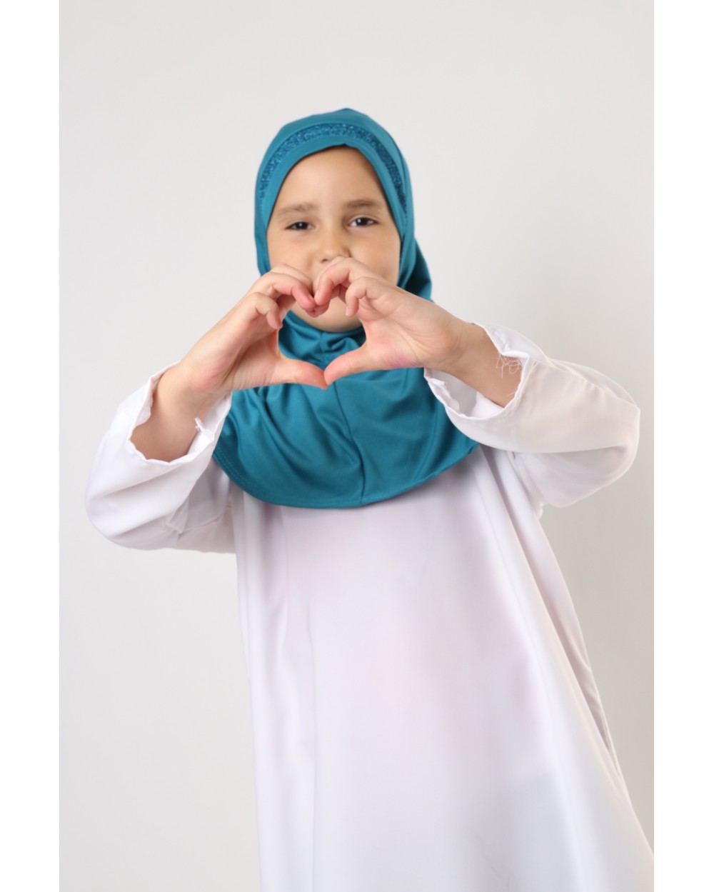 Hijab à enfiler pour fille paillettes
