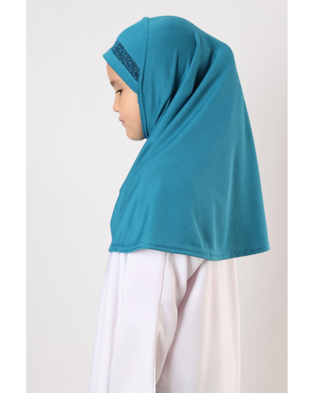 Hijab à enfiler pour fille paillettes