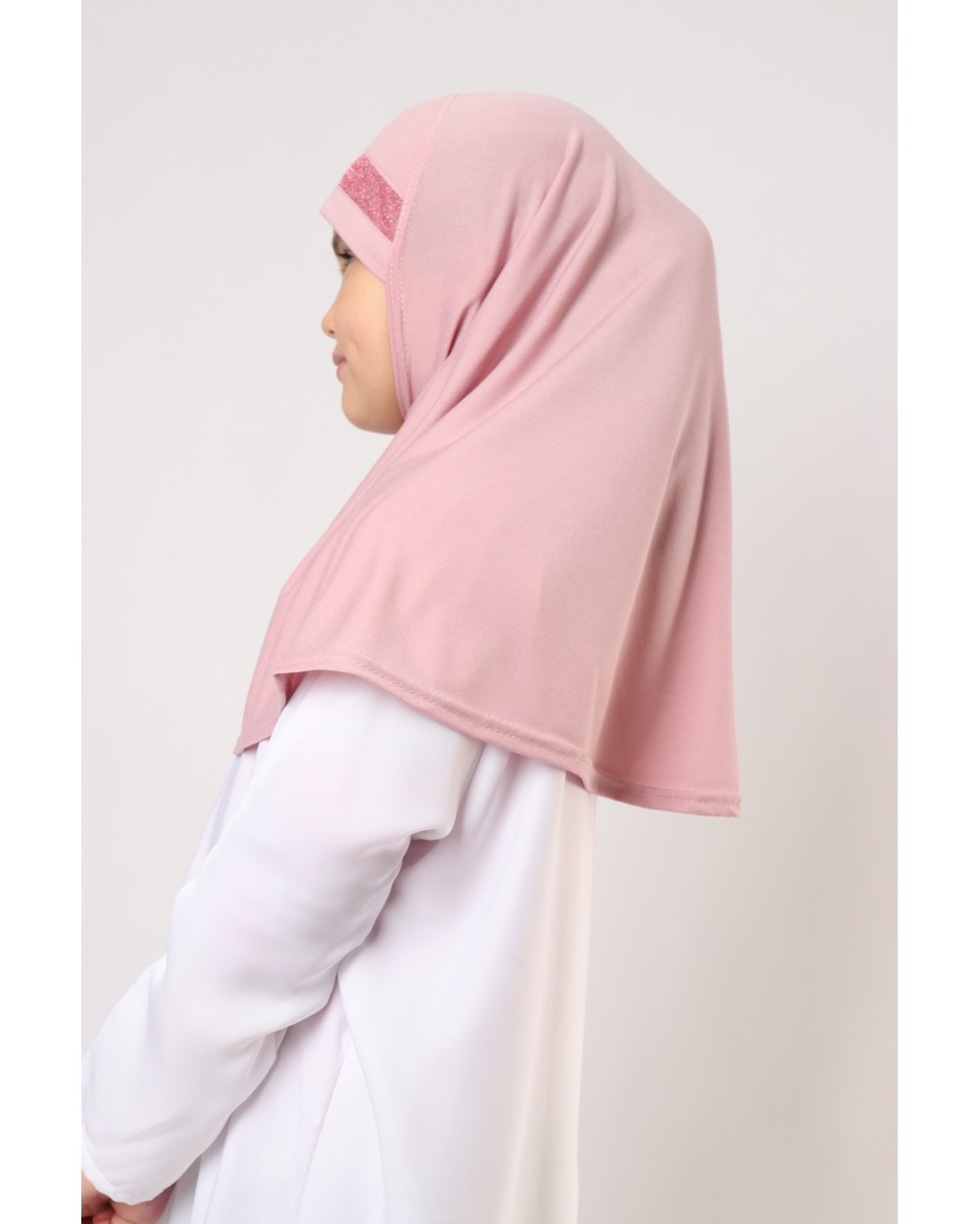 Hijab à enfiler pour fille paillettes
