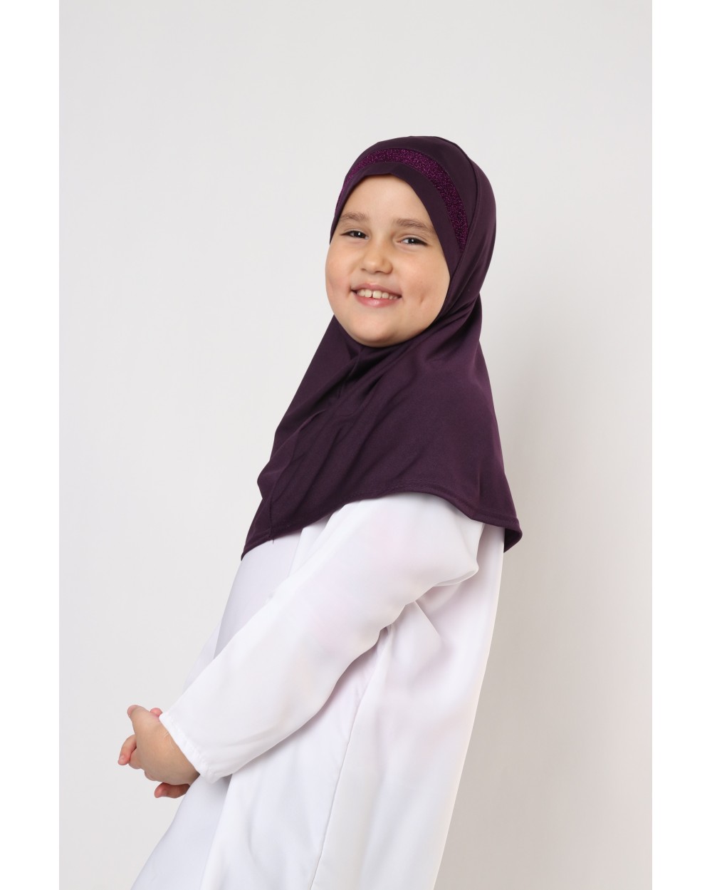 Hijab à enfiler pour fille paillettes
