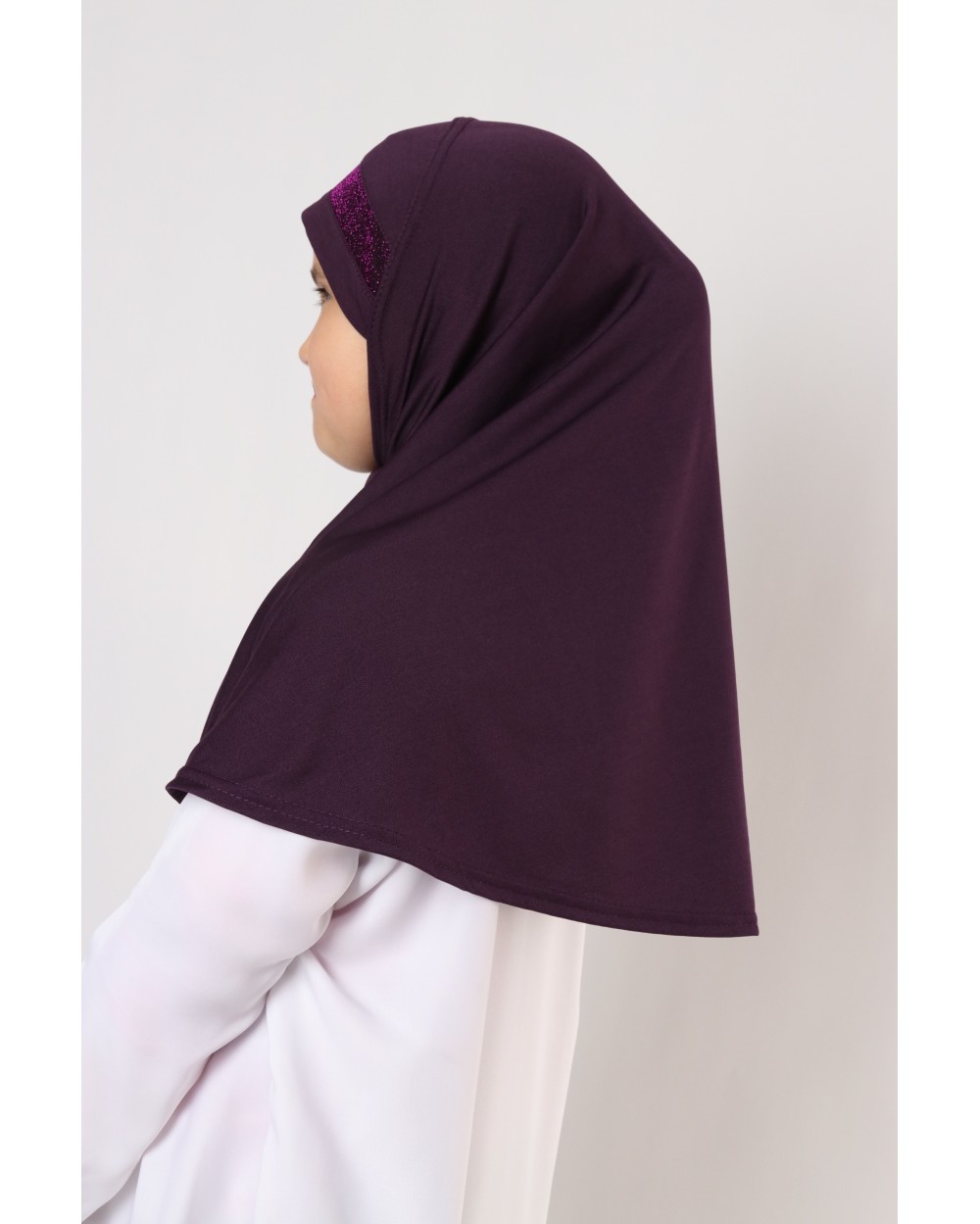 Hijab à enfiler pour fille paillettes