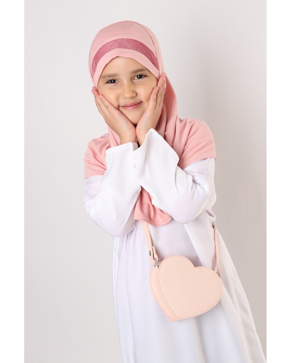 Hijab à enfiler pour fille paillettes