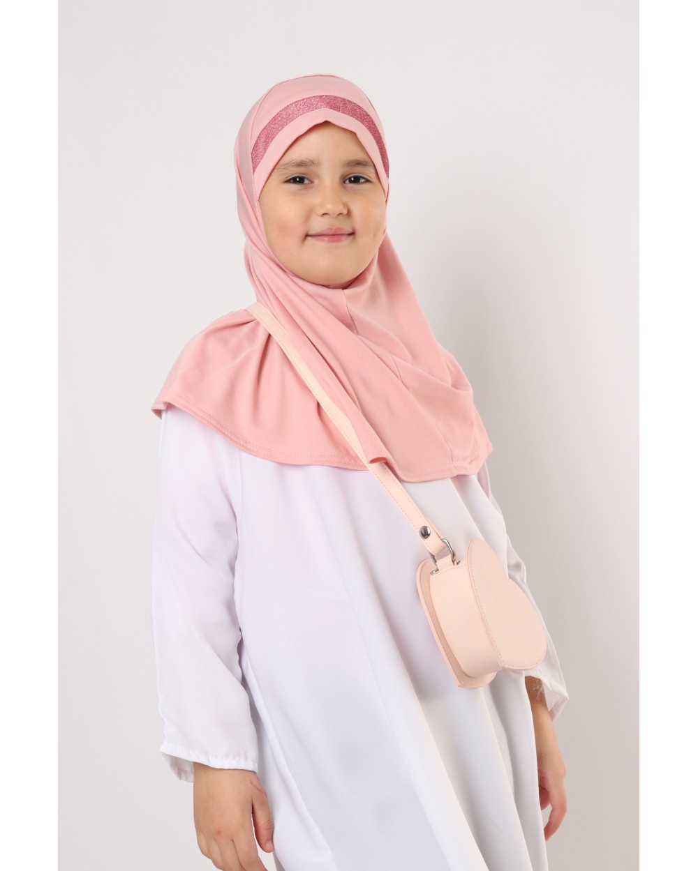Hijab à enfiler pour fille paillettes